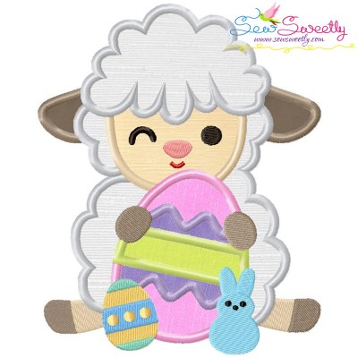 Baby Easter Sheep-6 Applique Design Pattern-1