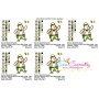 St. Patrick's Day Lucky Bear Applique Design Pattern-2