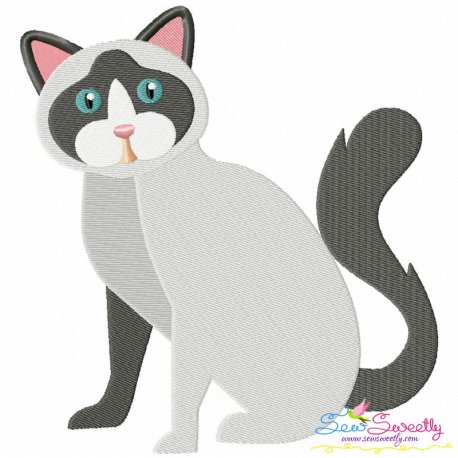 Himalayan Cat Embroidery Design Pattern