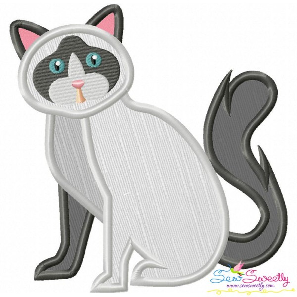 Himalayan Cat Applique Design Pattern-1