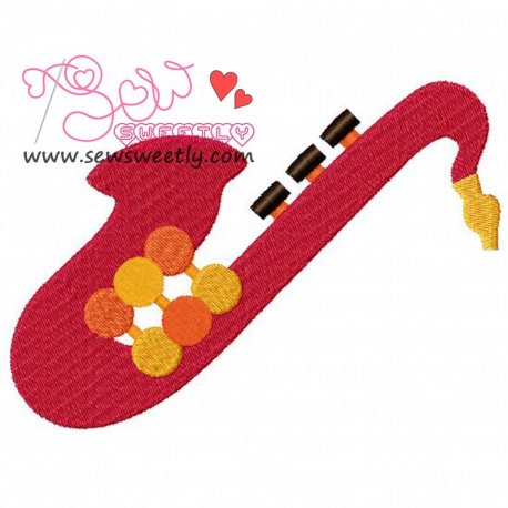 Music Instrument-1 Embroidery Design Pattern-1