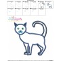 Russian Blue Cat Applique Design Pattern-3