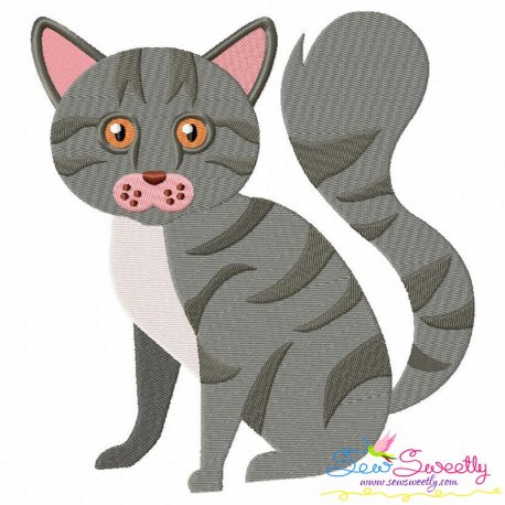 Scottish Fold Cat Embroidery Design Pattern