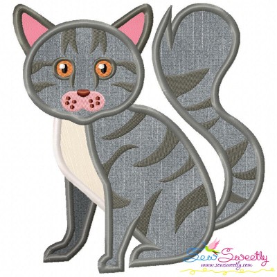 Scottish Fold Cat Applique Design Pattern-1