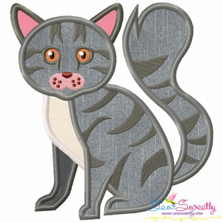 Scottish Fold Cat Applique Design Pattern