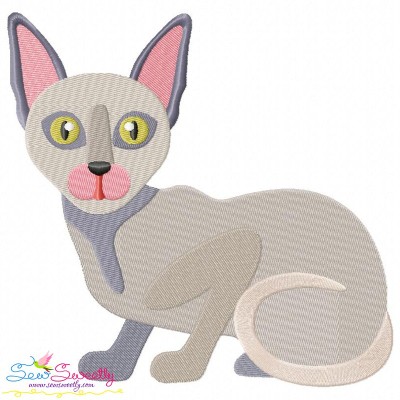 Sphynx Cat Embroidery Design Pattern-1