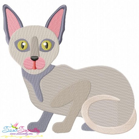 Sphynx Cat Embroidery Design Pattern