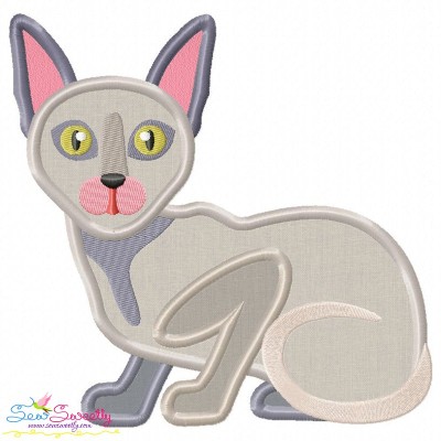 Sphynx Cat Applique Design Pattern-1