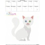 Turkish Angora Cat Embroidery Design Pattern-3