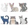 Cat Breeds Embroidery/Applique Design Bundle- 1