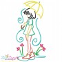 Girl and Umbrella-10 Embroidery Design Pattern-1