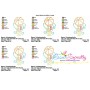 Girl and Umbrella-6 Embroidery Design Pattern-2