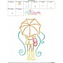Girl and Umbrella-6 Embroidery Design Pattern-3