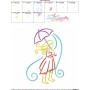 Girl and Umbrella-1 Embroidery Design Pattern-3