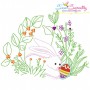 Easter Eggs Hidden In The Garden Embroidery Design Bundle-3