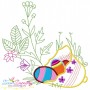 Easter Eggs Hidden In The Garden Embroidery Design Bundle-10