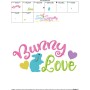 Bunny Love Lettering Easter Embroidery Design Pattern-3