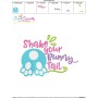 Shake Your Bunny Tail Lettering Easter Embroidery Design Pattern-3