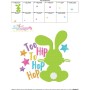 Too Hip to Hop Hop Bunny Easter Embroidery Design Pattern-3