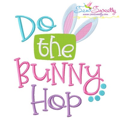 Do The Bunny Hop Easter Embroidery Design Pattern-1