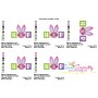 Hop Bunny Wording Embroidery Design Pattern-2