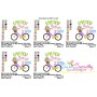 Easter is on its Way Bicycle Lettering Embroidery Design Pattern-2