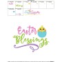Easter Blessings Lettering Embroidery Design Pattern-3