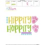 Hippity Hoppity Easter Lettering Embroidery Design Pattern-3
