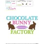 Chocolate Bunny Factory Easter Lettering Embroidery Design Pattern-3