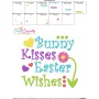 Bunny Kisses Easter Wishes Lettering Embroidery Design Pattern-3