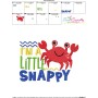 I'm a Little Snappy Crab Lettering Embroidery Design Pattern-3
