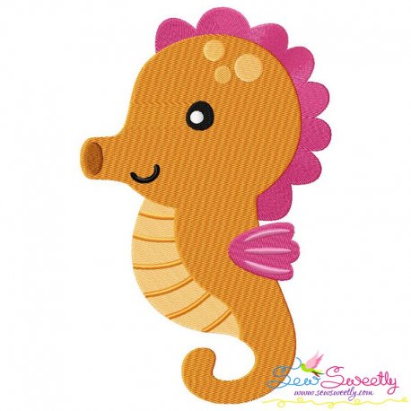 Cute Baby Seahorse Embroidery Design Pattern-1