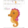 Cute Baby Seahorse Embroidery Design Pattern-3