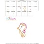 Cute Baby Seahorse Applique Design Pattern-3