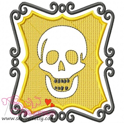 Embossed Skull-1 Embroidery Design Pattern-1