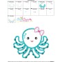 Girl Octopus Applique Design Pattern-3