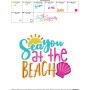 Sea You At The Beach Lettering Embroidery Design Pattern-3