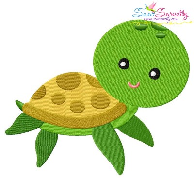 Cute Sea Turtle Embroidery Design Pattern-1