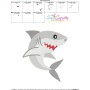 Cute Shark Machine Embroidery Design Pattern-3
