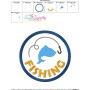 Fishing Badge Applique Design Pattern-3