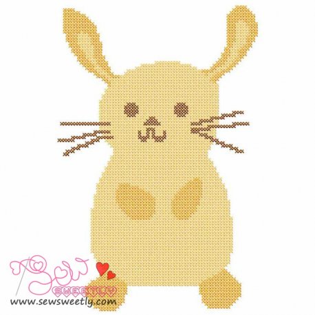 Cute Bunny Cross Stitch Embroidery Design- 1