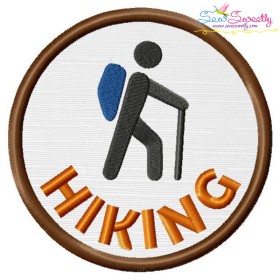 Hiking Badge Applique Design Pattern-1