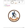 Hiking Badge Applique Design Pattern-3
