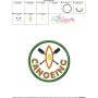 Canoeing Badge Applique Design Pattern-3