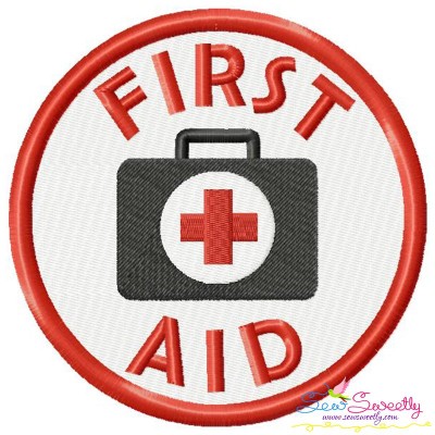 First Aid Badge Machine Embroidery Design