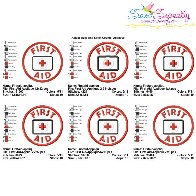 First Aid Badge Applique Design Pattern