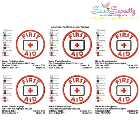 First Aid Badge Applique Design Pattern