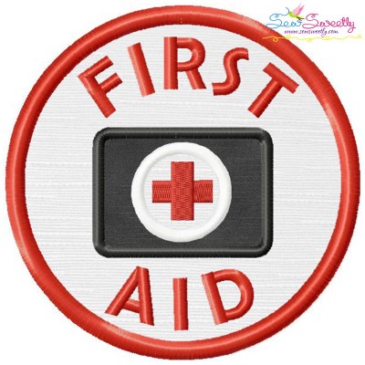 First Aid Badge Applique Design Pattern-1