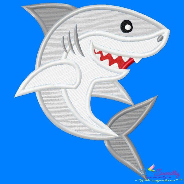 Cute Shark Applique Design Pattern-1