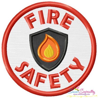 Fire Safety Badge Applique Design Pattern-1